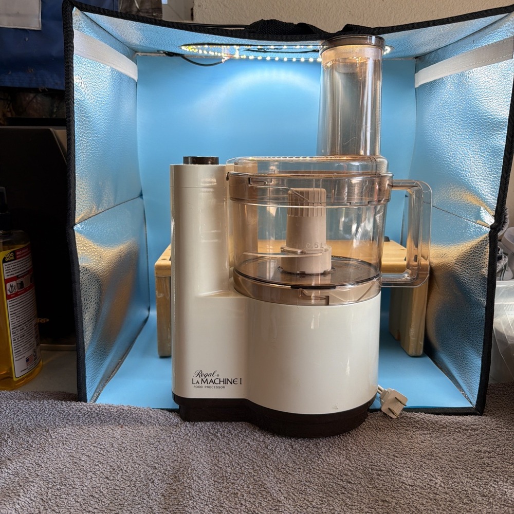 Regal La Machine 1 Full Size Food Processor Model V813 White 220W 4 Cup WORKS